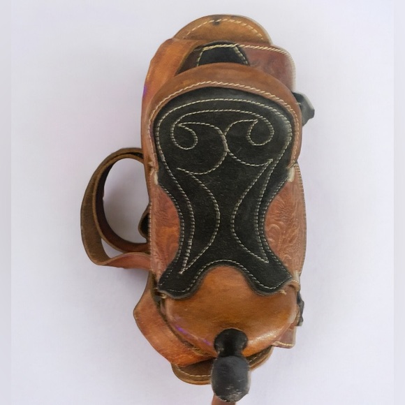 Vintage Tooled Leather Horse Saddle Shoulder Bag - Picture 8 of 13